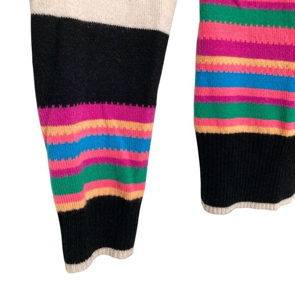 Neve Designs Full Zip Sweater Medium Colorful Mountain Ski Striped Wool Outdoors - Picture 6 of 11